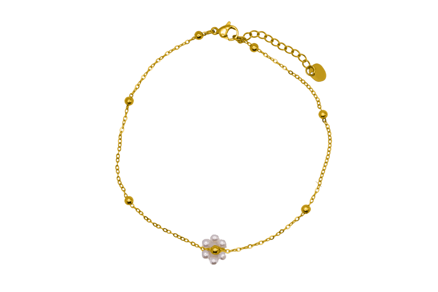 Bloesem Anklet 14k goud verguld