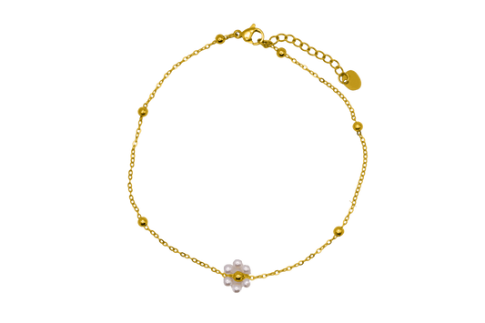 Bloesem Anklet 14k goud verguld