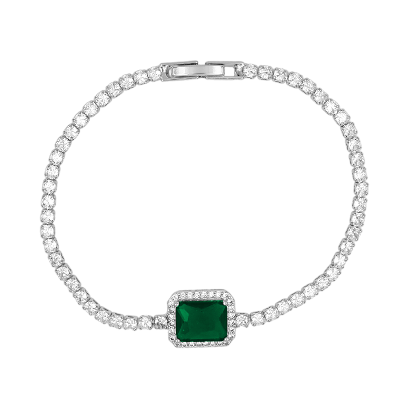 Emerald 14K tennis armband Gold Pated