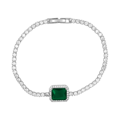 Emerald 14K tennis armband Gold Pated