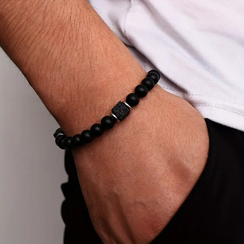 Mat onyx armband